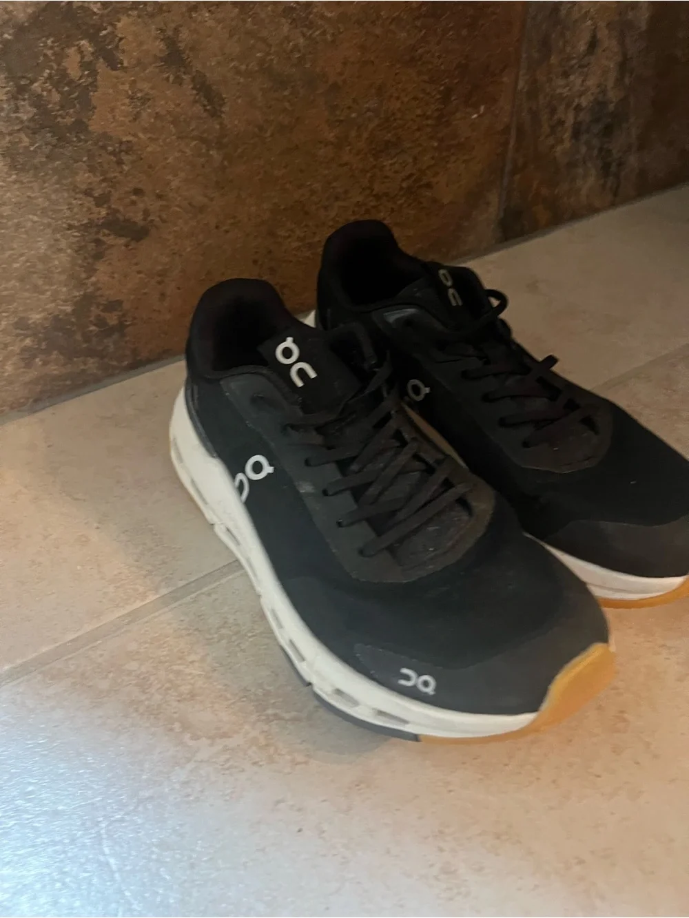 On Cloudtec Black and White Women's Running Sneakers
